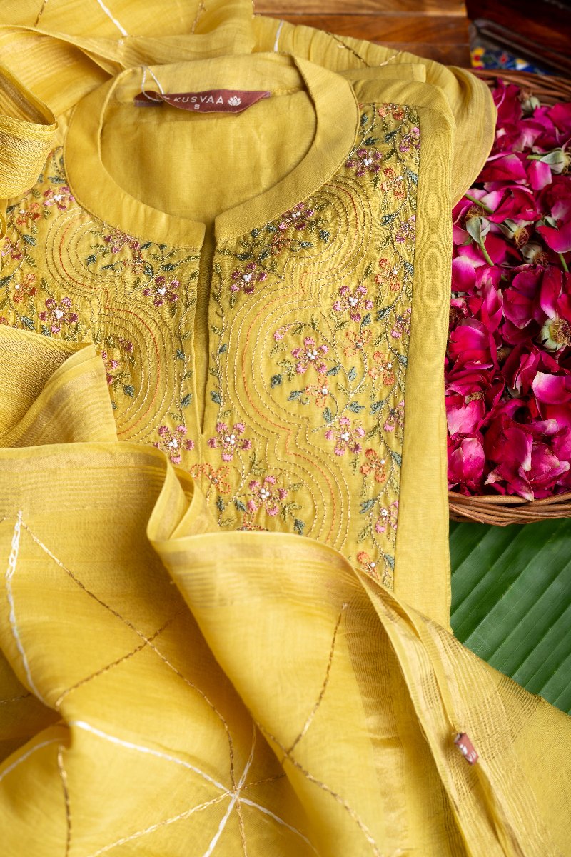 Image for Kusvaa Dup231 Srinaya Chanderi Dupatta Side