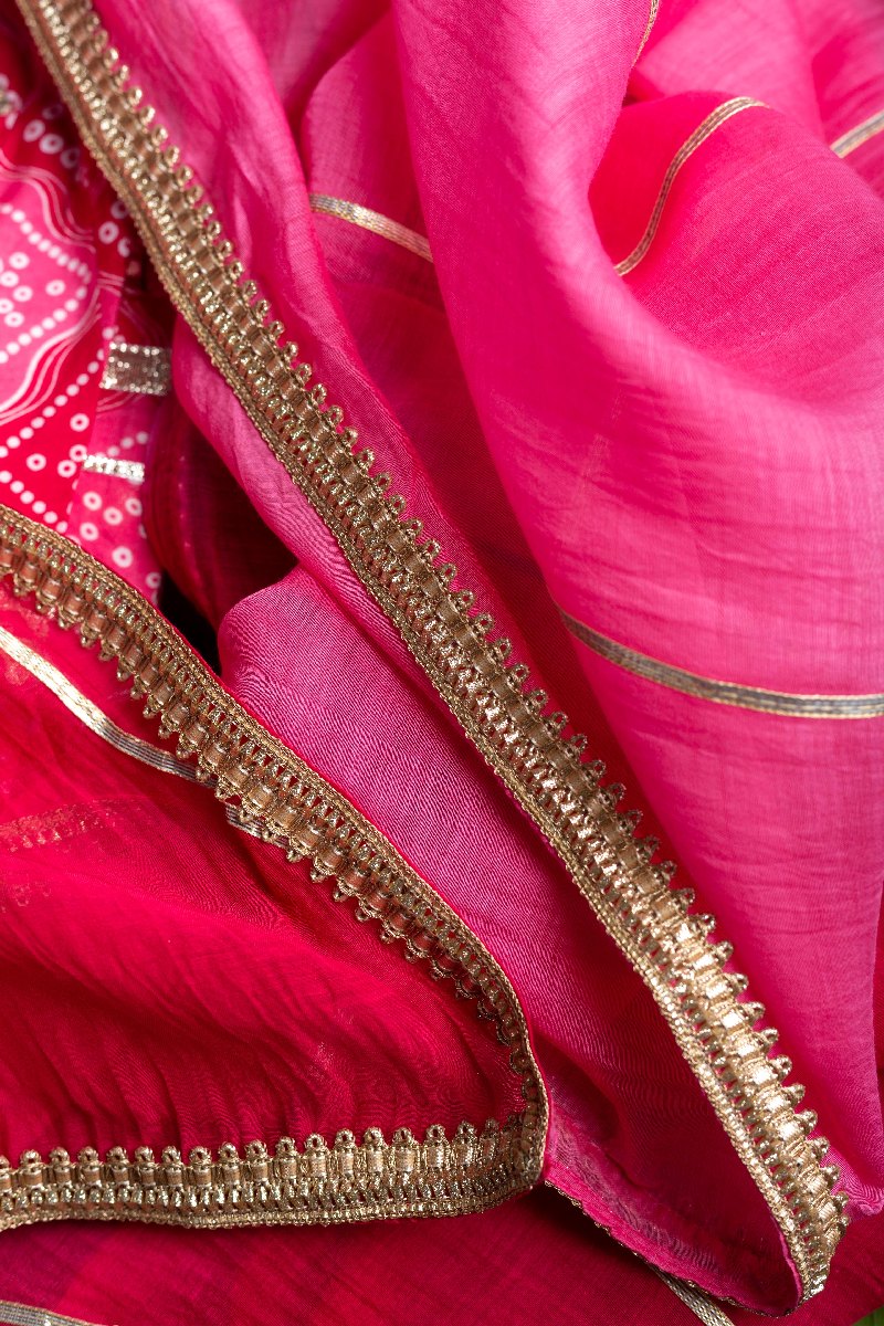 Image for Kusvaa Dup233 Maithaly Chanderi Silk Dupatta Closeup