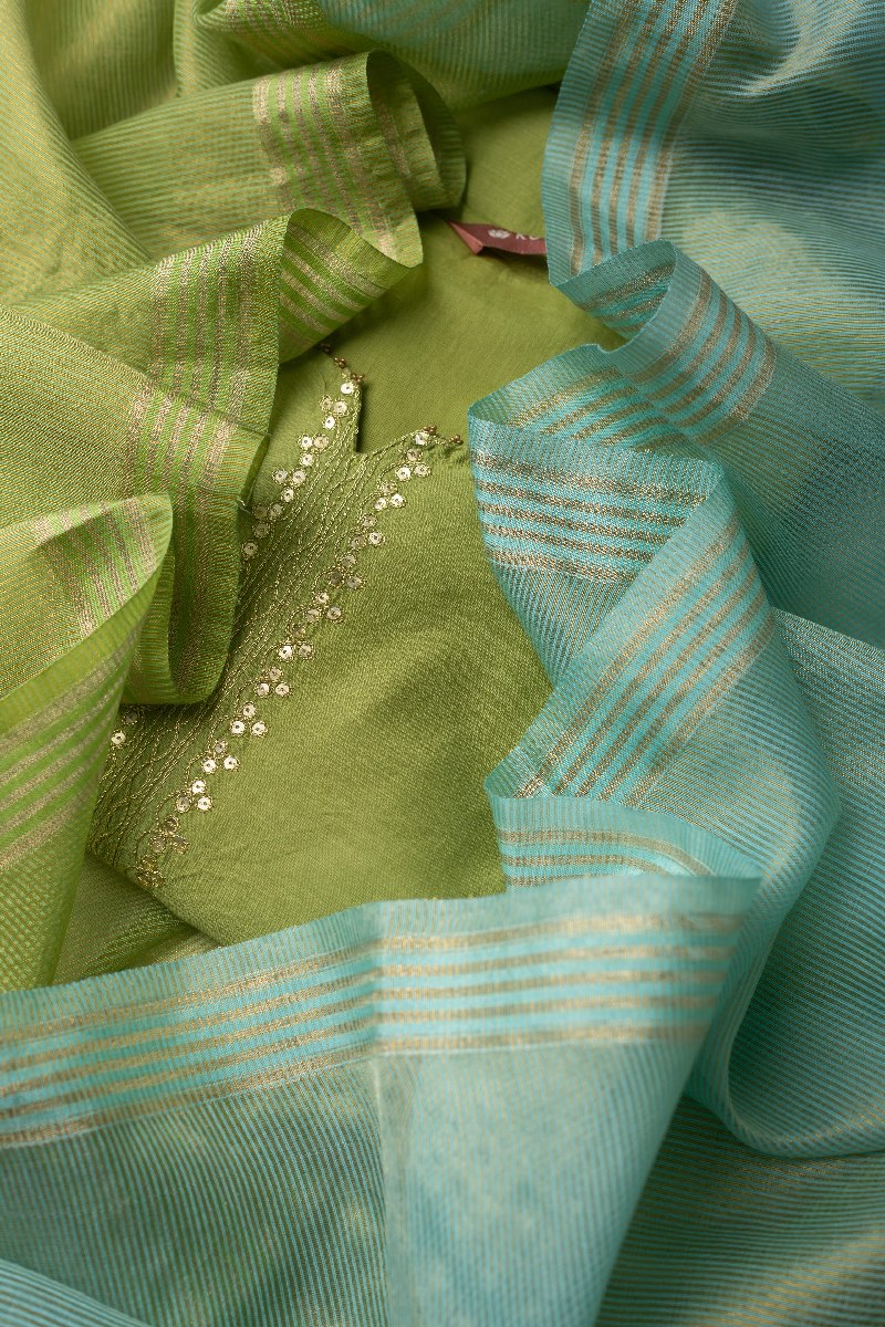 Image for Kusvaa Dup239 Bhavini Tissue Chanderi Dupatta Front