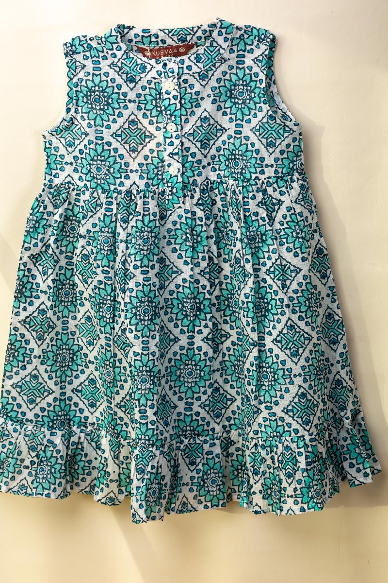 Image for Kusvaa Grw084 Aaira Girls Cotton Frock Featured