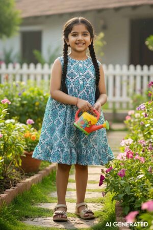Image for Kusvaa Grw084 Aaira Girls Cotton Frock Model