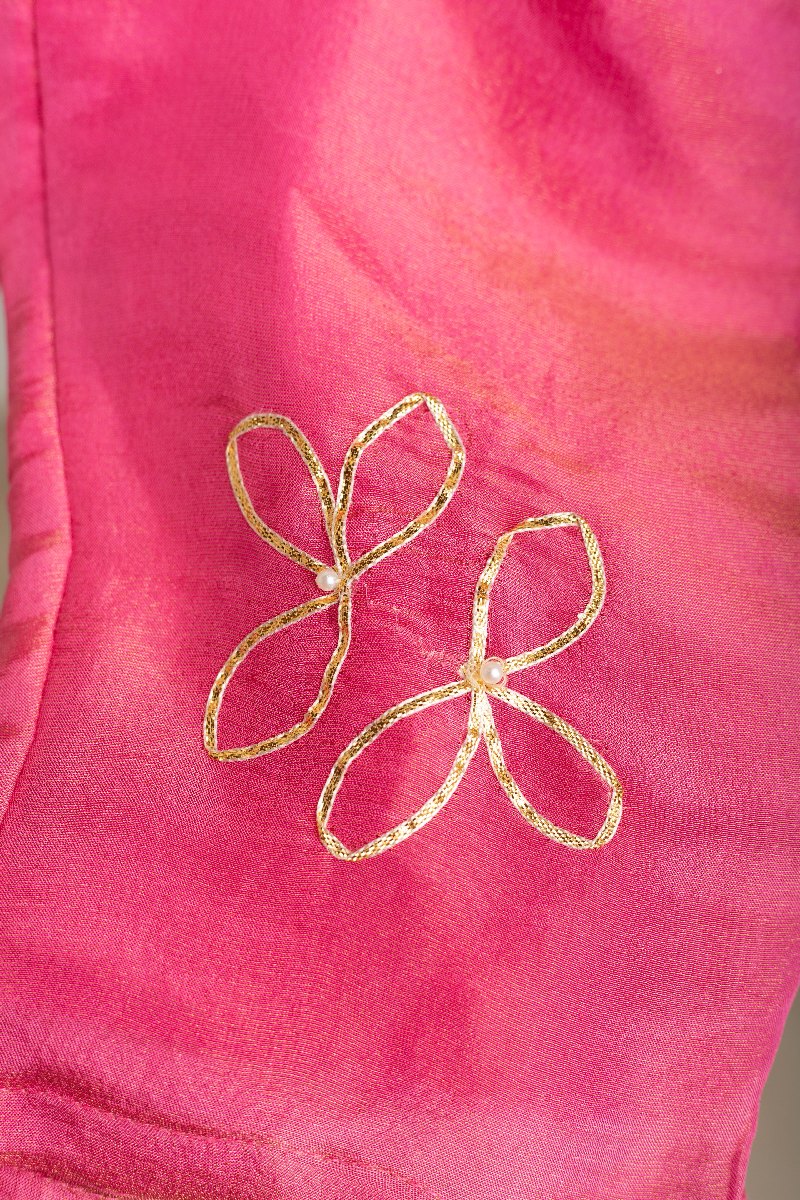 Image for Kusvaa Grw085 Risha Tissue Viscos Girls Kurta Pant Set Closeup
