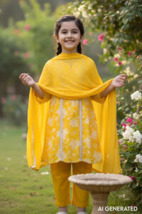 Image for Kusvaa Grw089 Kavya Cotton Girls Complete Suit Set Model