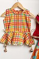 Image for Kusvaa Grw090 Hema Cotton Girls Skirt Top And Dupatta Set Closeup 3