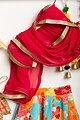 Image for Kusvaa Grw090 Hema Cotton Girls Skirt Top And Dupatta Set Neck