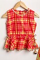 Image for Kusvaa Grw091 Jaya Cotton Girls Skirt Top And Dupatta Set Sleeves