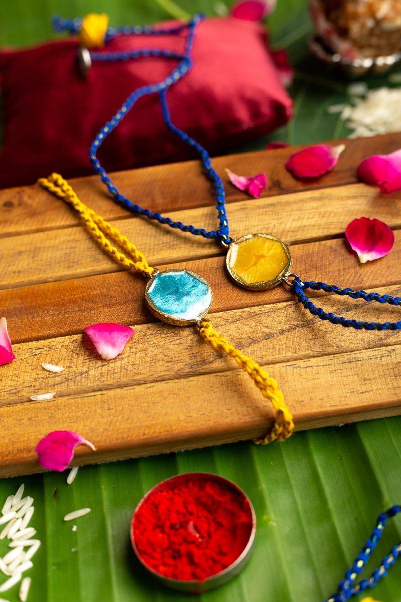 Image for Kusvaa Rak002 Janaki Handmade Rakhi Set Of Two Closeup