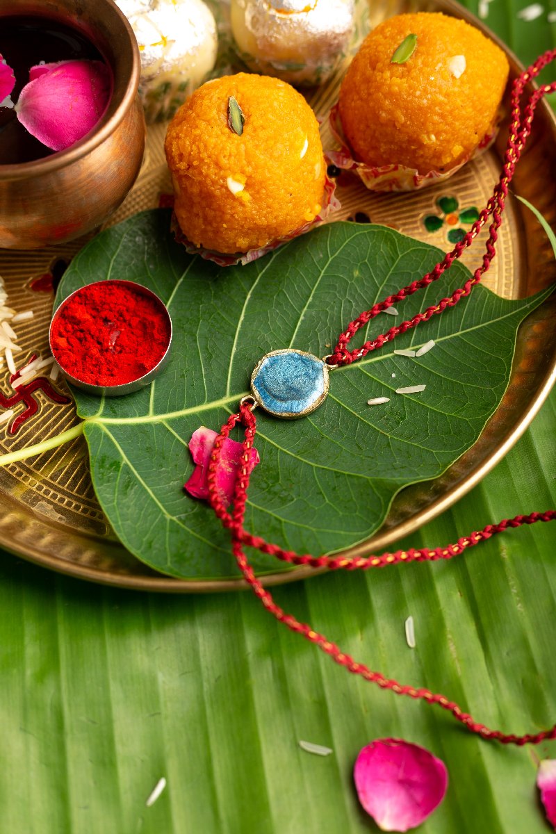 Image for Kusvaa Rak004 Laxmi Handmade Rakhi Featured