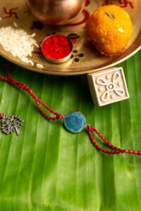 Image for Kusvaa Rak004 Laxmi Handmade Rakhi Front