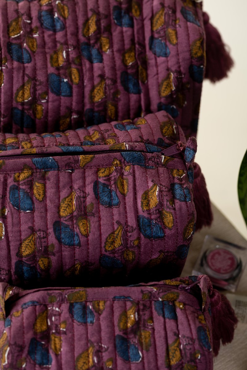 Image for Kusvaa Ubg015 Udita Toiletry Pouch Set Of 3 Closeup