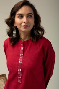 Image for Kusvaa Wkr176 Arnita Handloom Cotton Kurta Featured