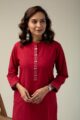Image for Kusvaa Wkr176 Arnita Handloom Cotton Kurta Side