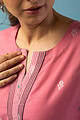 Image for Kusvaa Wkr177 Drusti Handloom Cotton Kurta Closeup 2