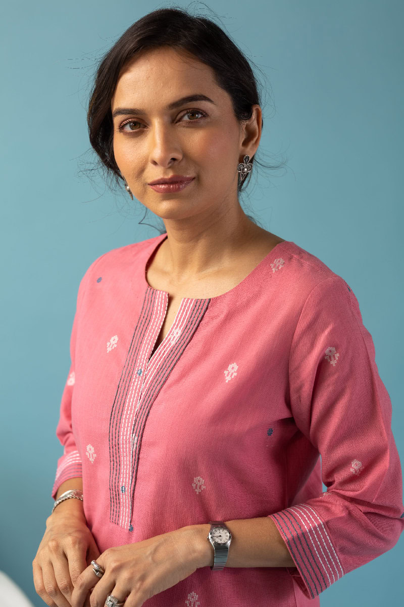 Image for Kusvaa Wkr177 Drusti Handloom Cotton Kurta Featured