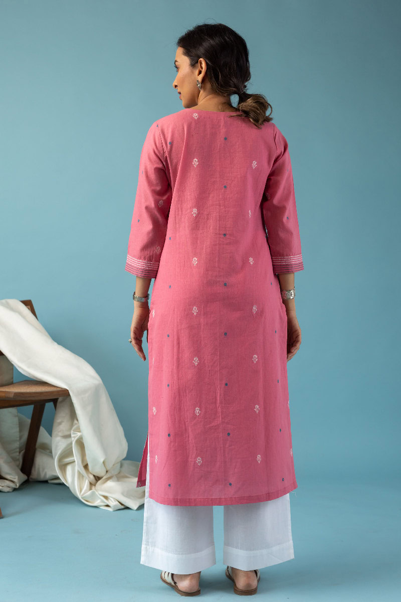 Image for Kusvaa Wkr177 Drusti Handloom Cotton Kurta Pocket