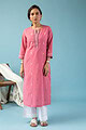 Image for Kusvaa Wkr177 Drusti Handloom Cotton Kurta Side