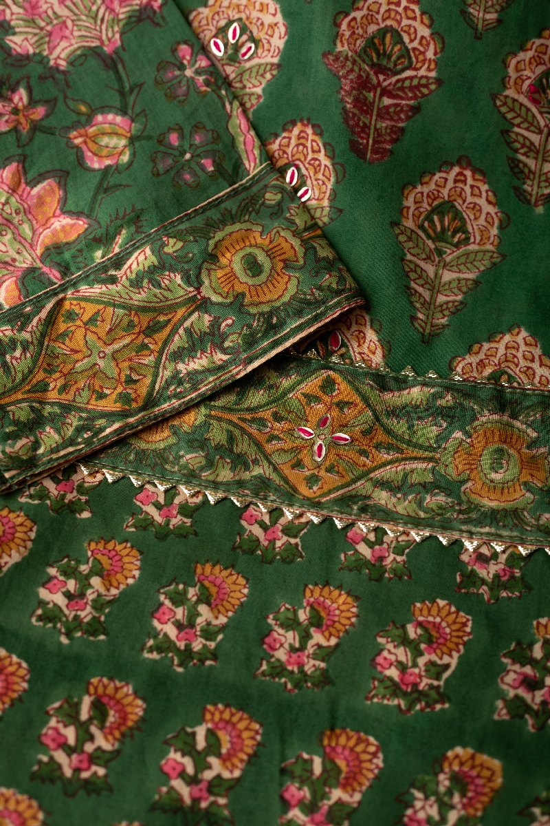 Image for Kusvaa Wkr181 Suhani Cotton Handblock Kurta Pocket