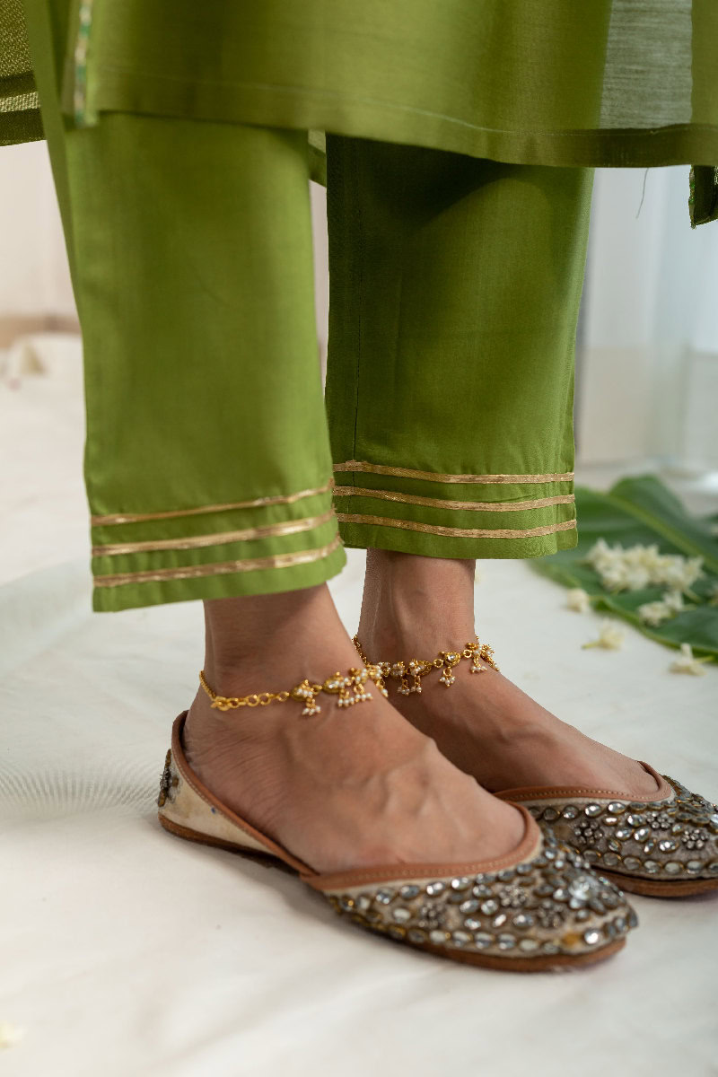 Image for Kusvaa Wkr186 Bhavini Chanderi Straight Fit Kurta Pattern