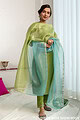 Image for Kusvaa Wkr186 Bhavini Chanderi Straight Fit Kurta Side
