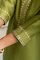 Image for Kusvaa Wkr186 Bhavini Chanderi Straight Fit Kurta Sleeves