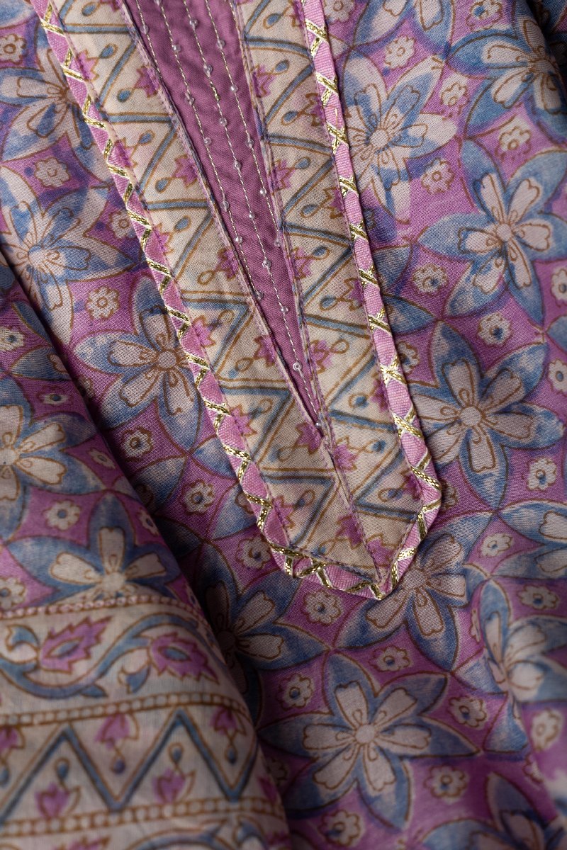 Image for Kusvaa Wkr188 Anima Chanderi Straight Fit Kurta Pocket
