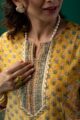 Image for Kusvaa Wkr192 Aarin Chanderi Straight Fit Kurta Closeup