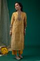 Image for Kusvaa Wkr192 Aarin Chanderi Straight Fit Kurta Side