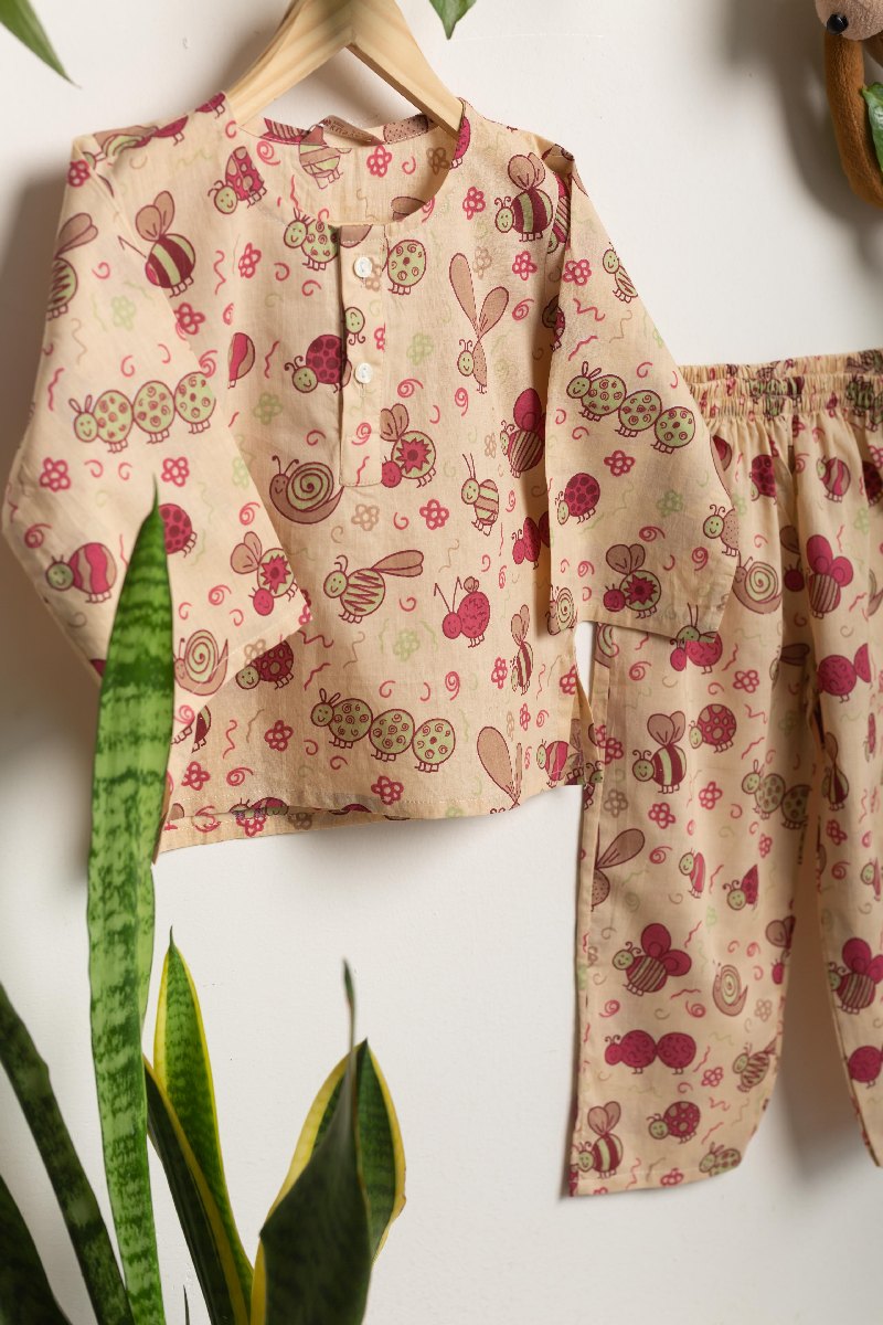 Image for Kusvaa Byw049 Ainesh Cotton Kids Lounge Wear Closeup