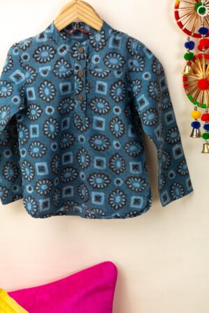 Image for Kusvaa Byw050 Sharv Cotton Boy's Full Sleeves Kurta Featureda