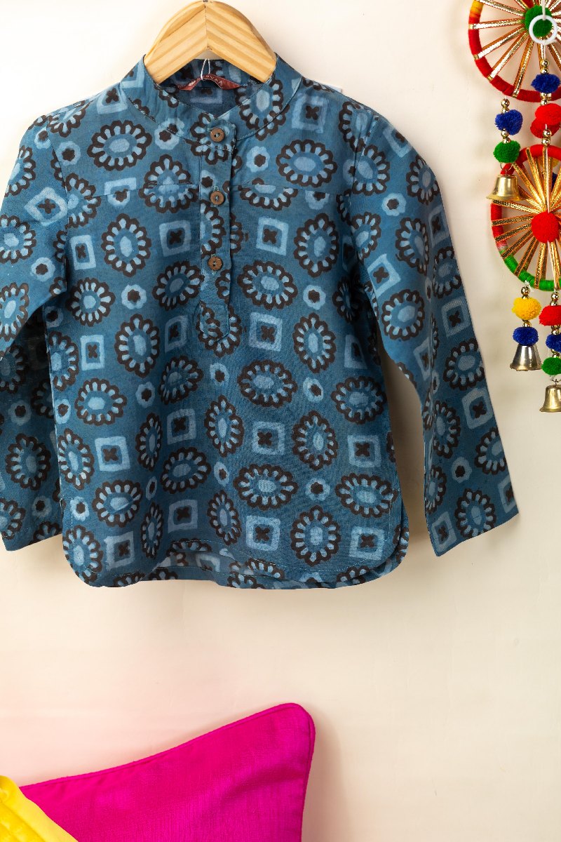 Image for Kusvaa Byw050 Sharv Cotton Boy's Full Sleeves Kurta Featureda