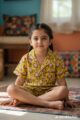 Image for Kusvaa Byw053 Aarav Cotton Kids Co Ord Set Girl Model