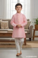 Image for Kusvaa Byw055 Mourya Chanderi Boys Kurta Pant Set Model