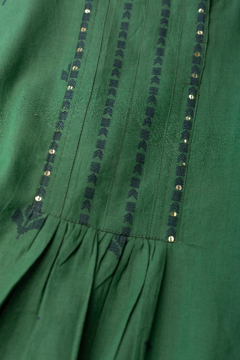 Image for Kusvaa Cood103 Sampriti Handloom Cotton Kurta Pant Set Neck