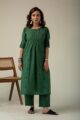 Image for Kusvaa Cood103 Sampriti Handloom Cotton Kurta Pant Set Pocket