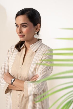 Image for Kusvaa Cood104 Nyra Handloom Cotton Kurta Pant Set Featured New