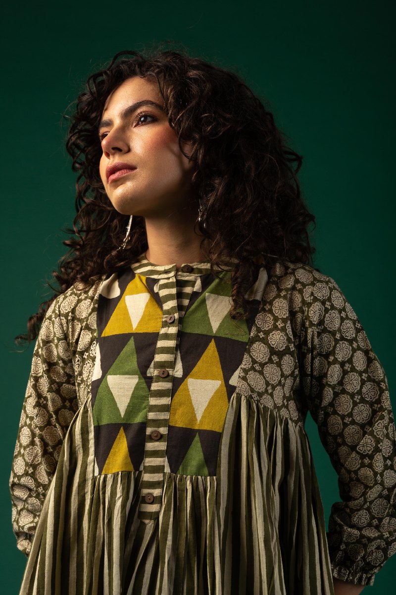 Image for Kusvaa Dr066 Kavyam Cotton A Line Dress Featured