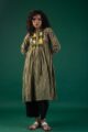Image for Kusvaa Dr066 Kavyam Cotton A Line Dress Sleeves
