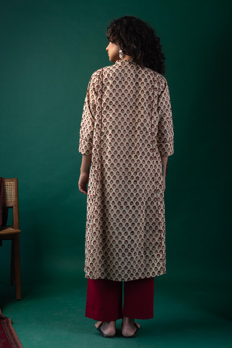 Image for Kusvaa Dr067 Inaya Cotton A Line Dress Back