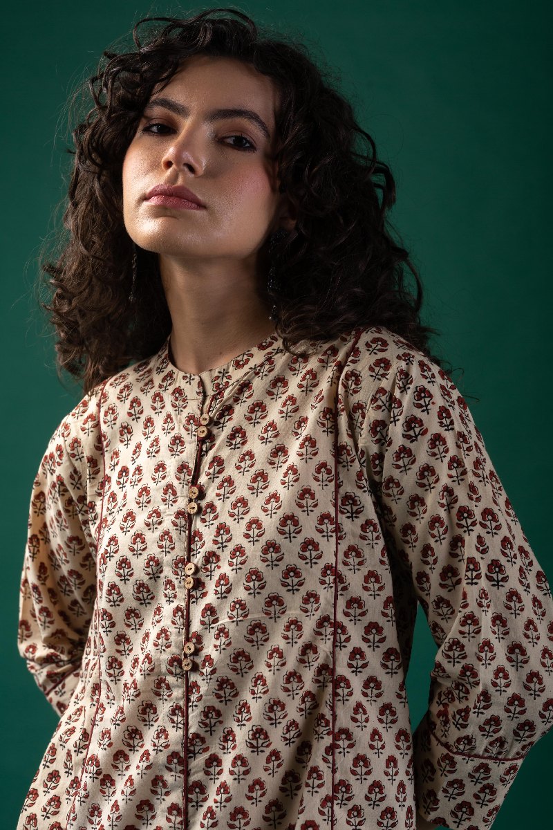 Image for Kusvaa Dr067 Inaya Cotton A Line Dress Neck