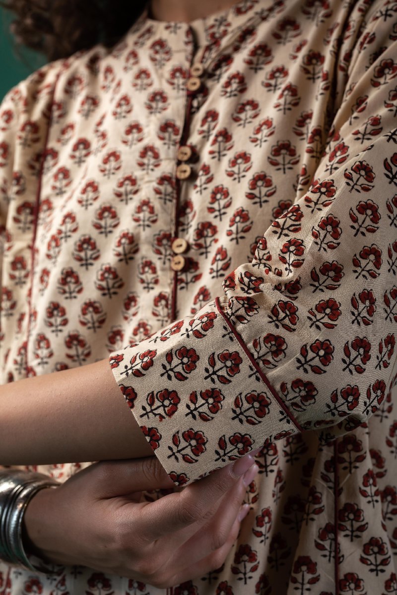 Image for Kusvaa Dr067 Inaya Cotton A Line Dress Sleeves