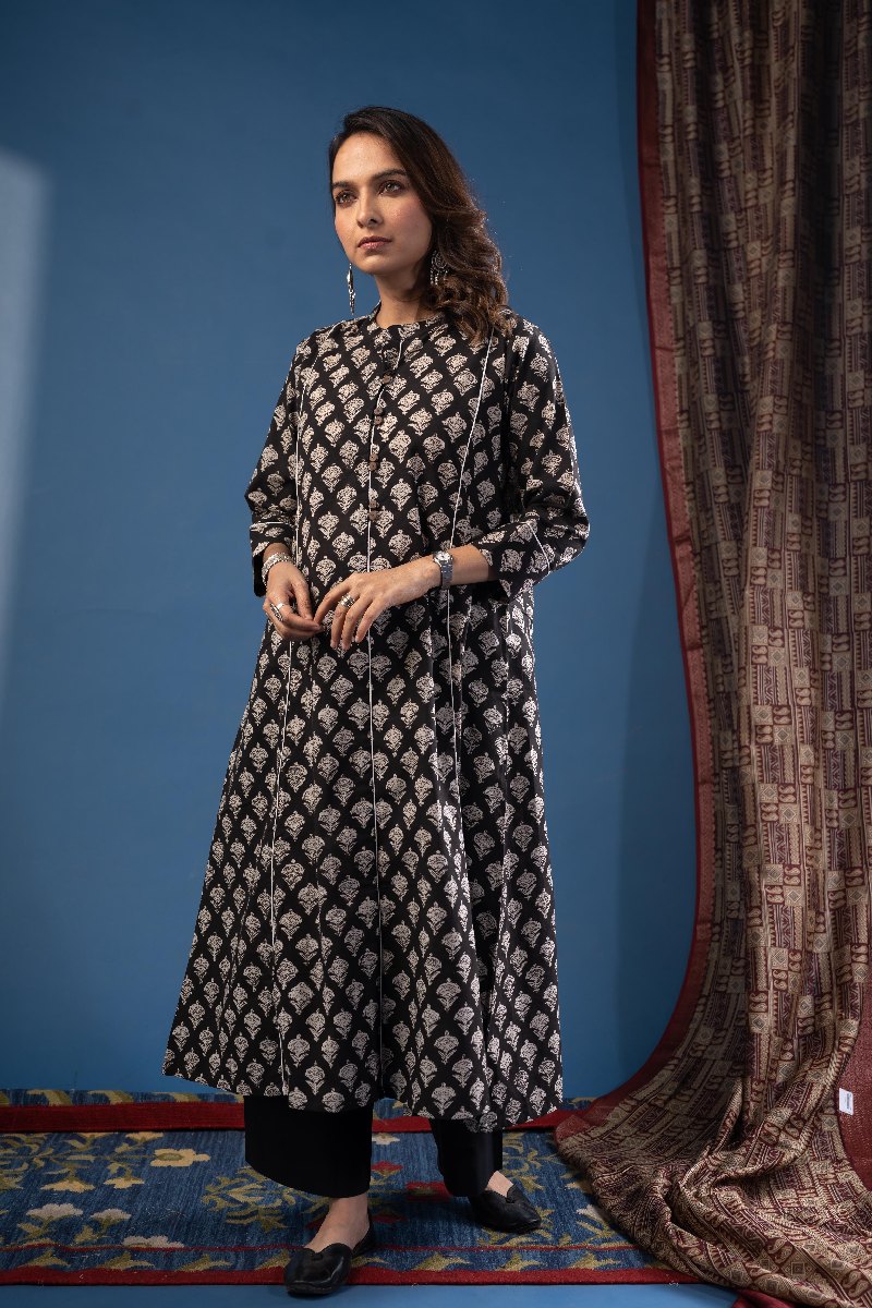 Image for Kusvaa Dr068 Miraya Cotton A Line Dress Sitting