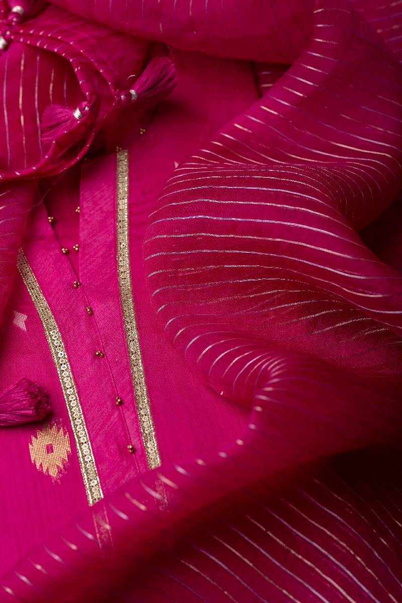 Image for Kusvaa Dup250 Twara Chanderi Dupatta Front