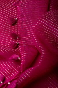 Image for Kusvaa Dup250 Twara Chanderi Dupatta Side