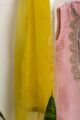 Image for Kusvaa Grw092 Moury Silk Girls Skirt Top And Dupatta Set Closeup