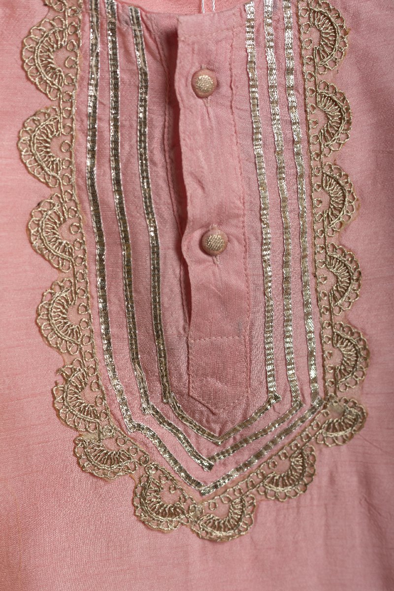 Image for Kusvaa Grw092 Moury Silk Girls Skirt Top And Dupatta Set Side
