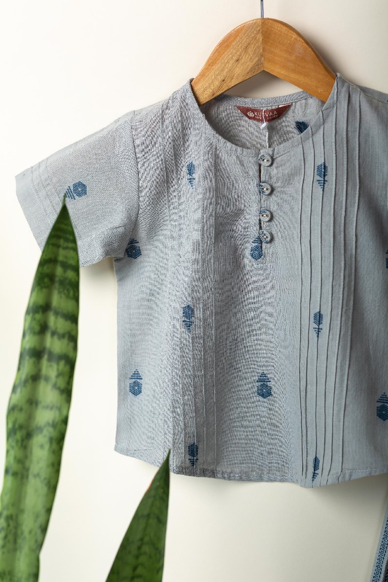 Image for Kusvaa Grw094 Mrinal Cotton Kids Co Ord Set Back