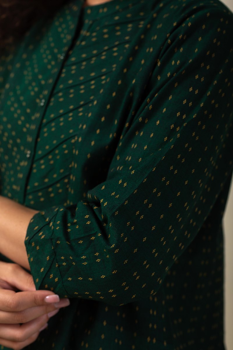 Image for Kusvaa Shk053 Vritika Handloom Cotton Short Kurti Closeup