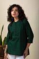 Image for Kusvaa Shk053 Vritika Handloom Cotton Short Kurti Pocket