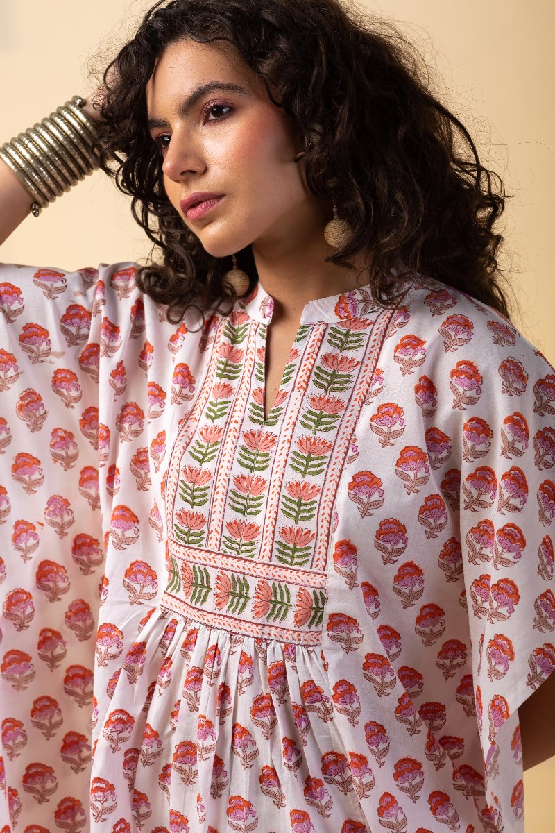 Image for Kusvaa Shkaf003 Akira Handblock Cotton Kaftan Featured