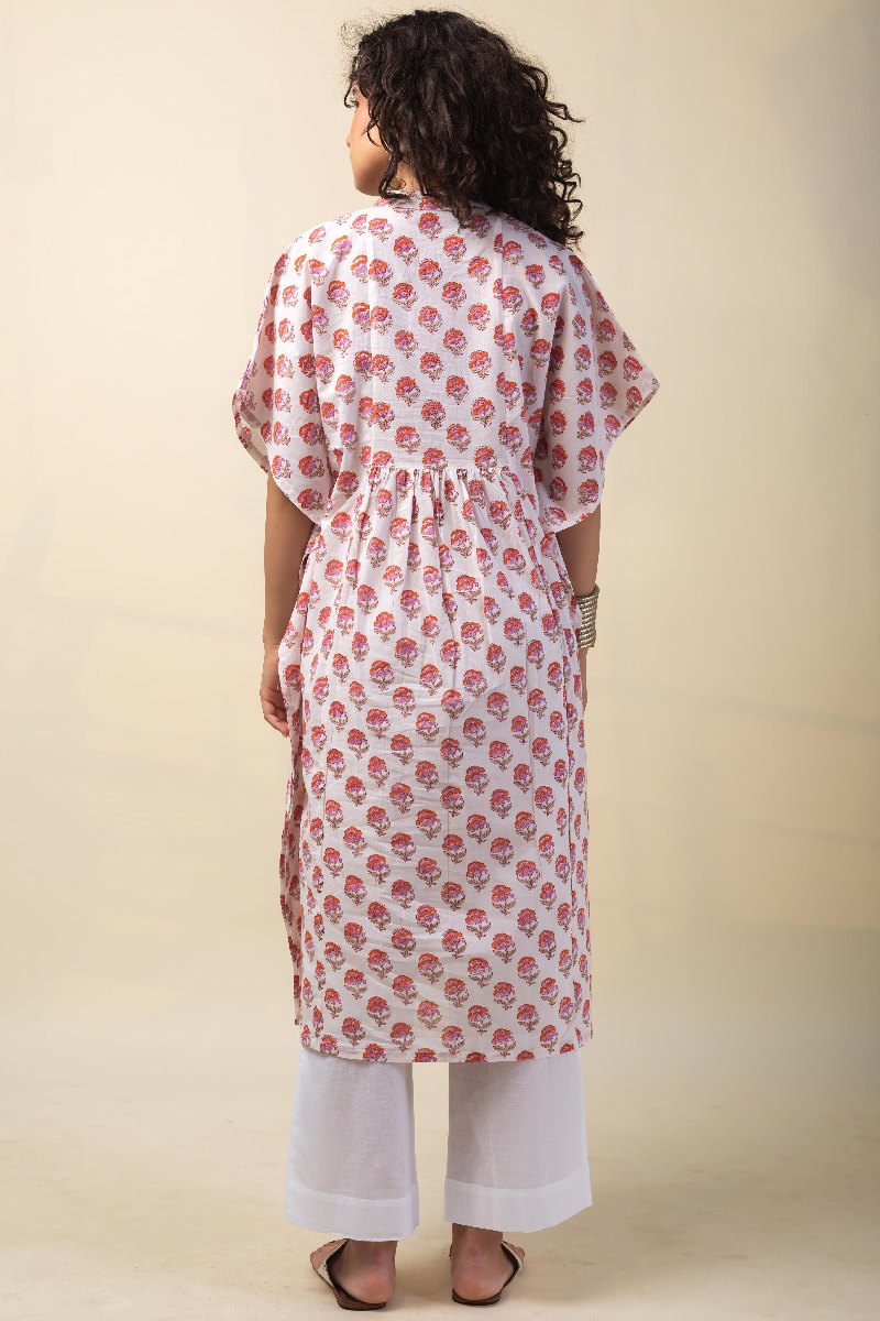 Image for Kusvaa Shkaf003 Akira Handblock Cotton Kaftan Sitting